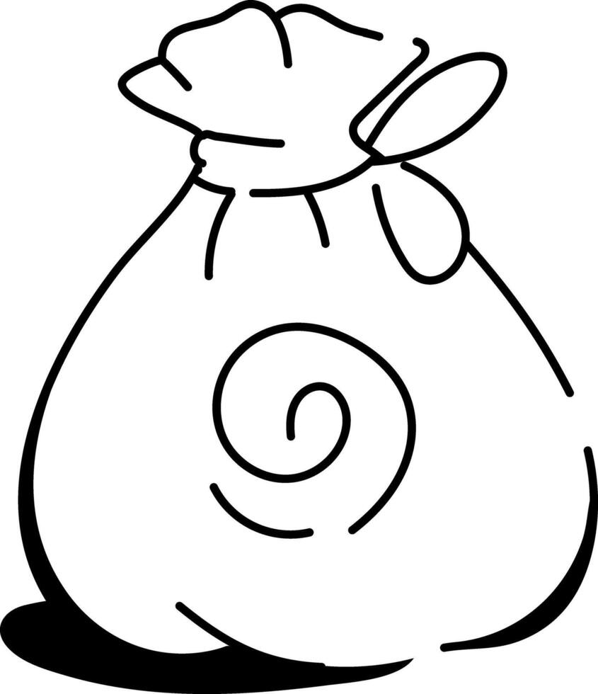 A drawing style icon of money bag vector