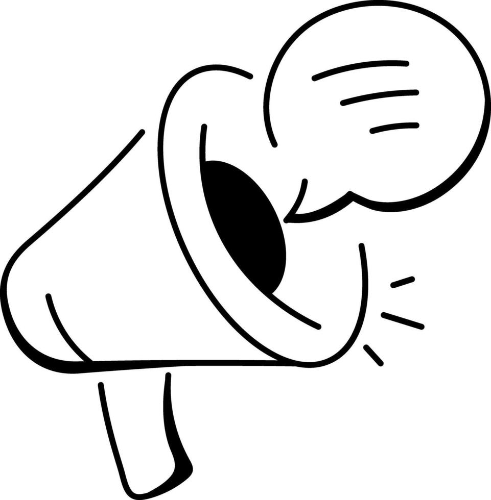 Viral marketing icon in doodle style vector