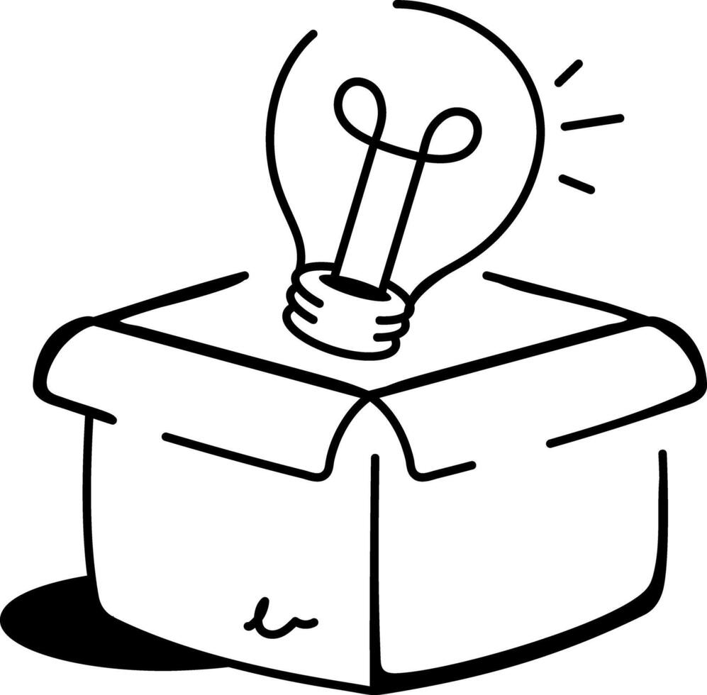 A drawing style icon of marketing idea vector