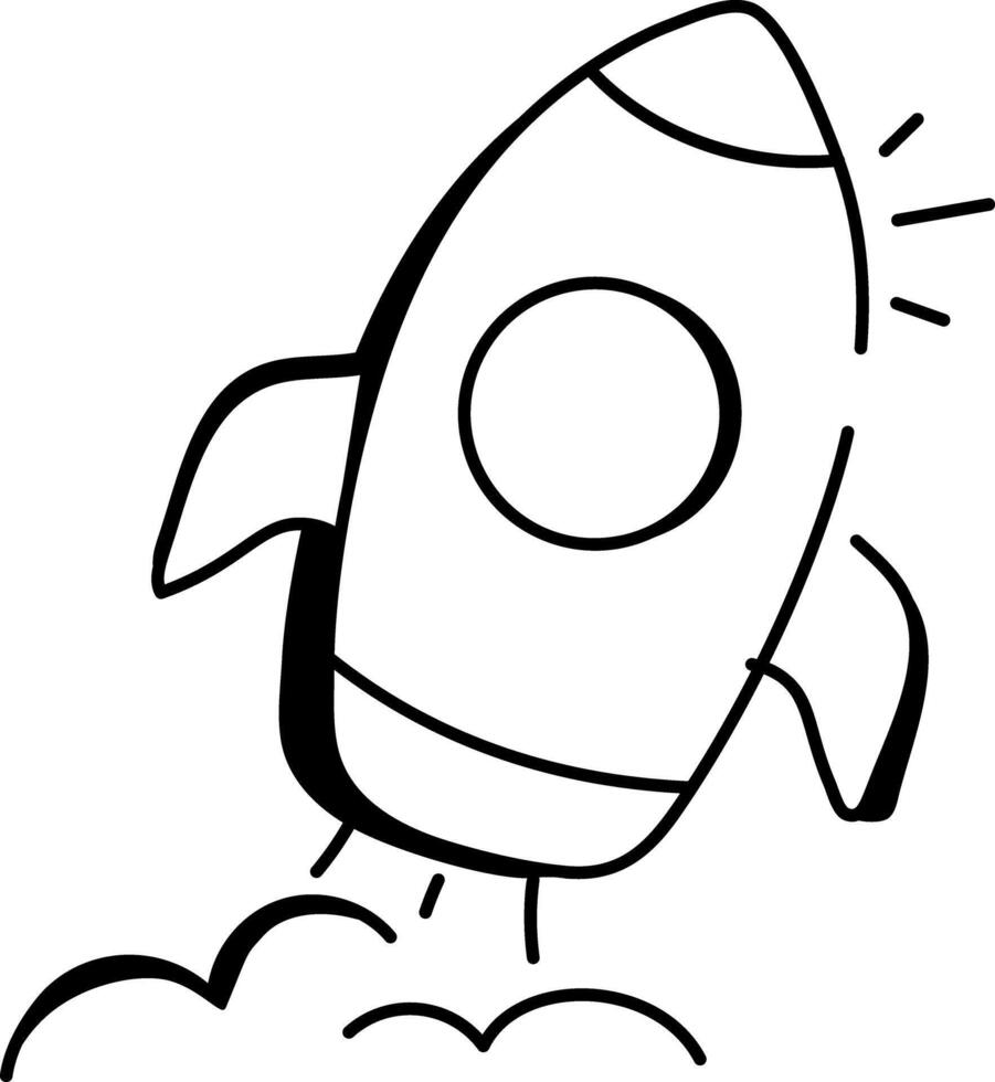 Startup icon in doodle style vector