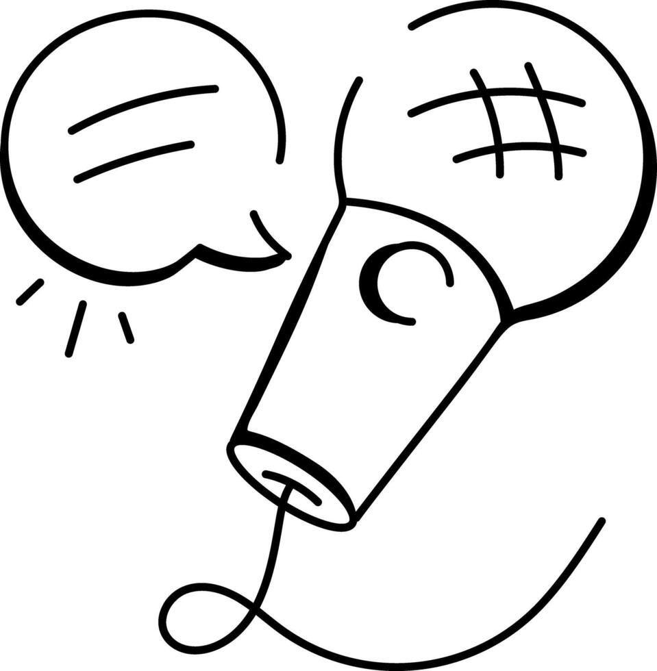 Interview icon in doodle style vector