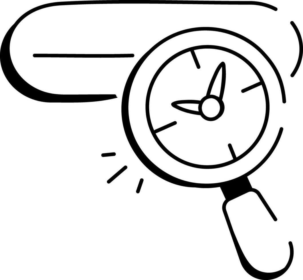 Search history icon in doodle style vector