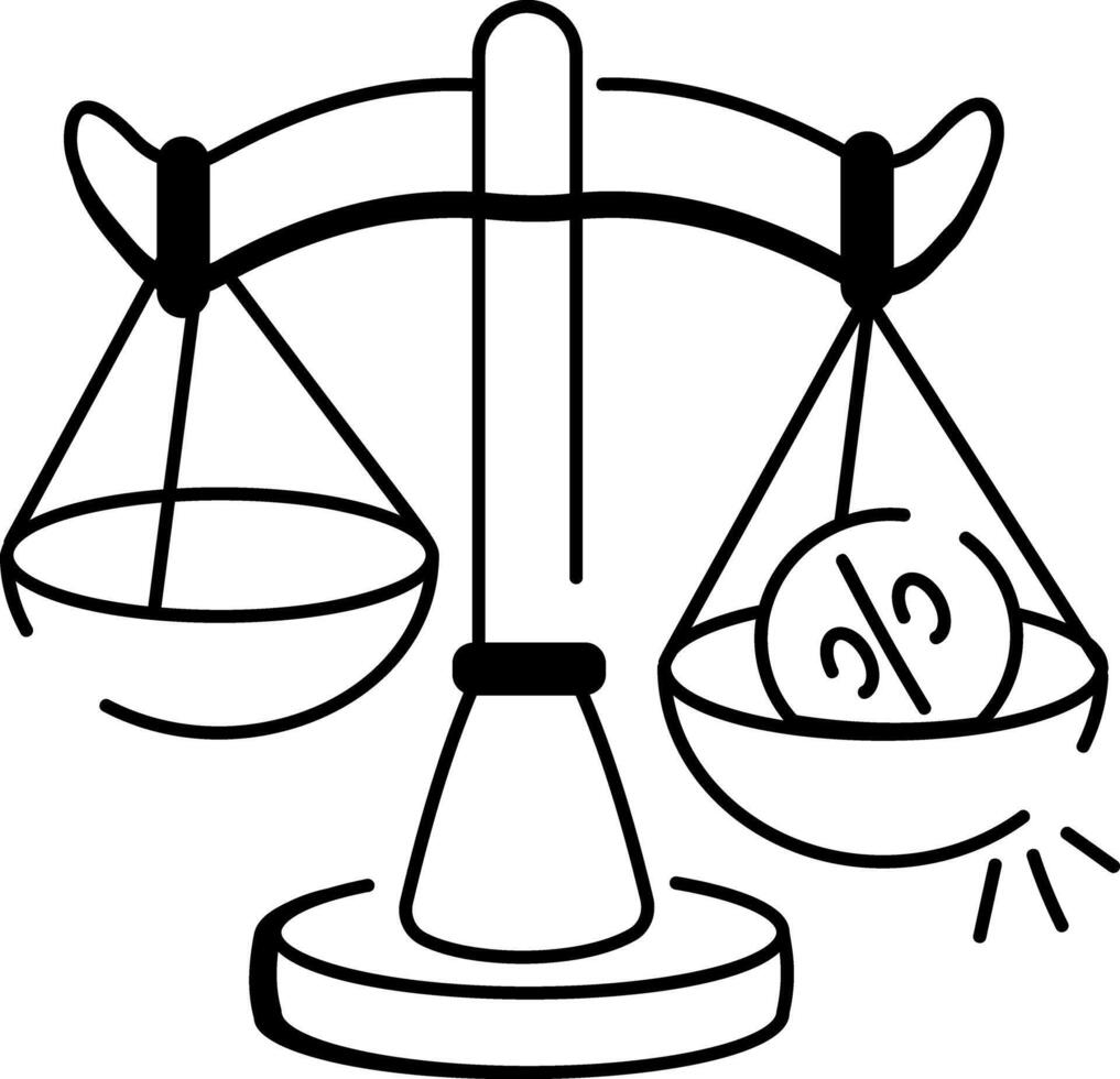 A sketchy style icon of tax law vector