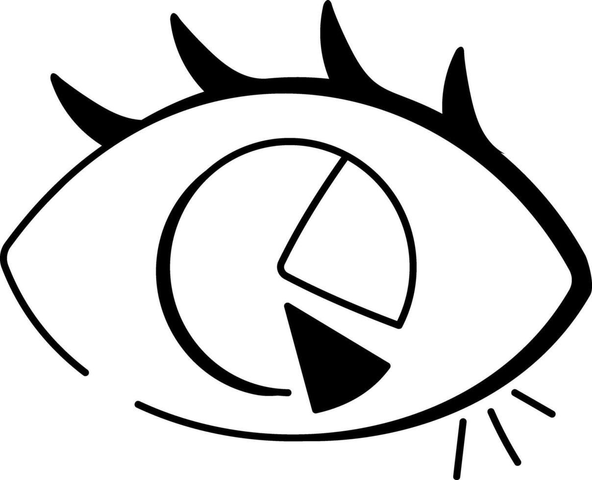 A hand drawn icon of market vision vector