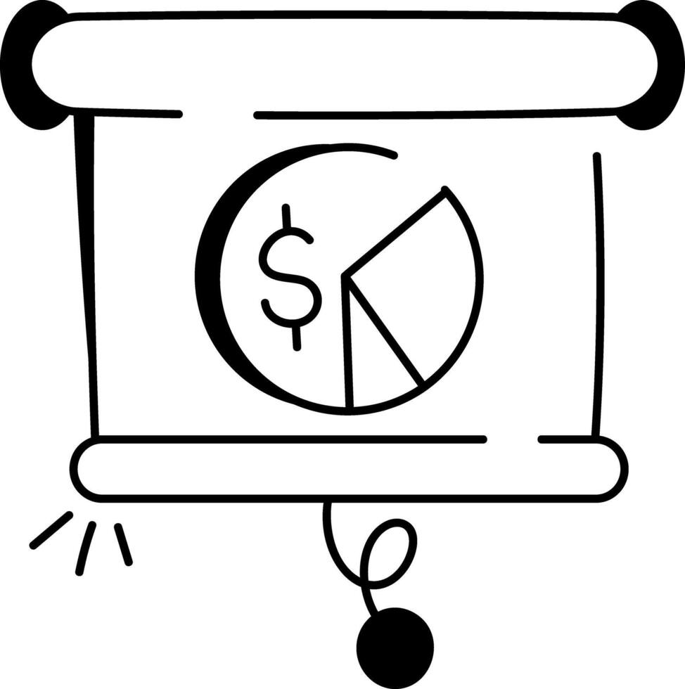Financial planning hand drawn icon vector