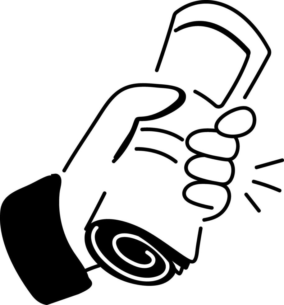 A hand drawn style icon of news news, newspaper, scroll, newsprint, paper, hand, business, doodle, drawing, sketchy, icon vector