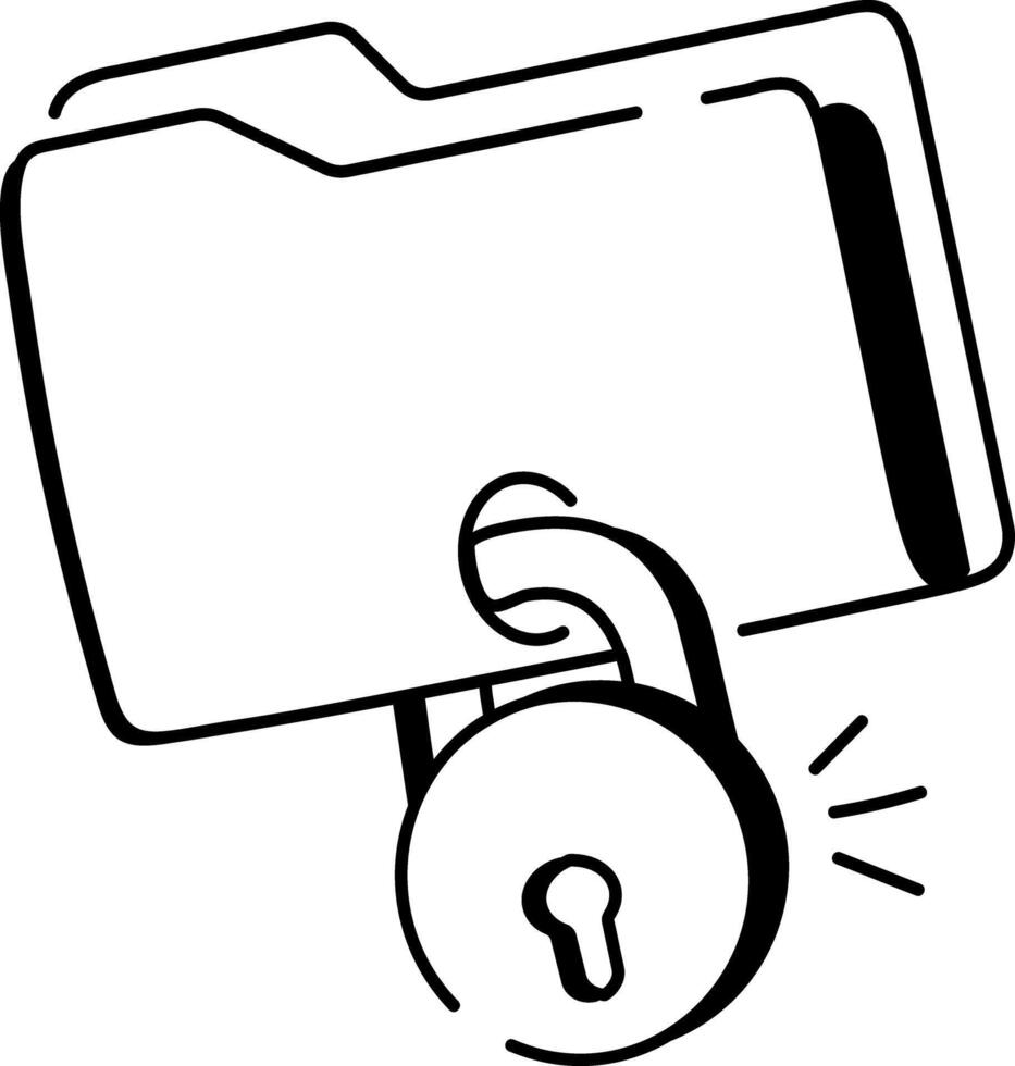 A doodle style icon of confidential data vector