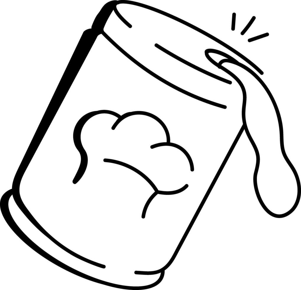 Hand drawn icon of baking soda vector