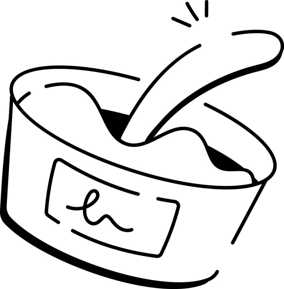 Doodle style icon of curd vector