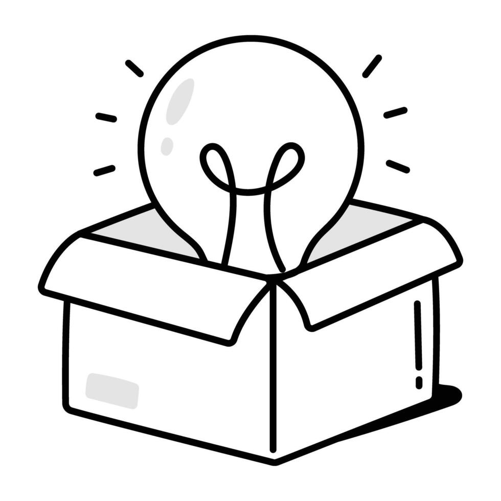 Product idea icon in sketchy style vector