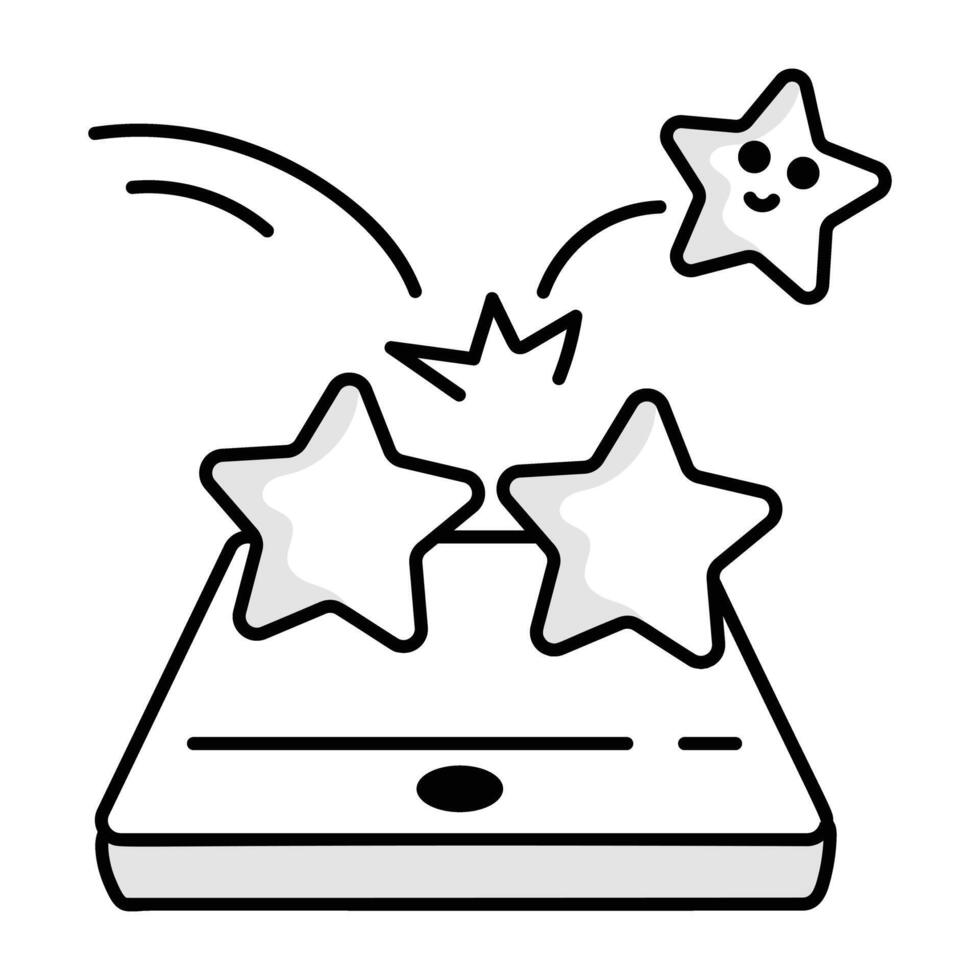 Online rating icon in drawing style vector