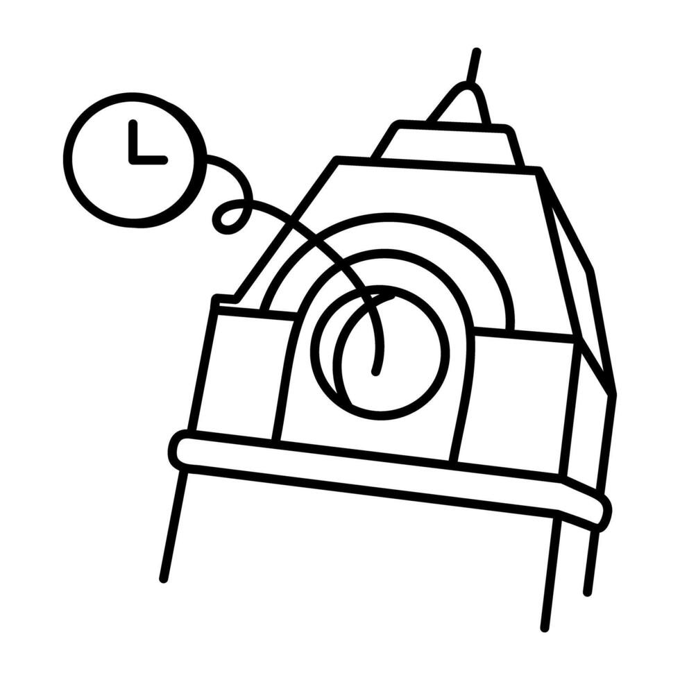 WOrsay museum icon in doodle style eb vector