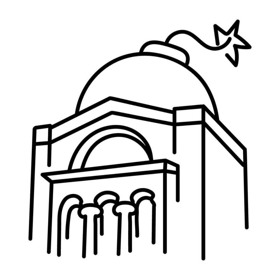 WebA doodle style icon of lachaise cemetery vector
