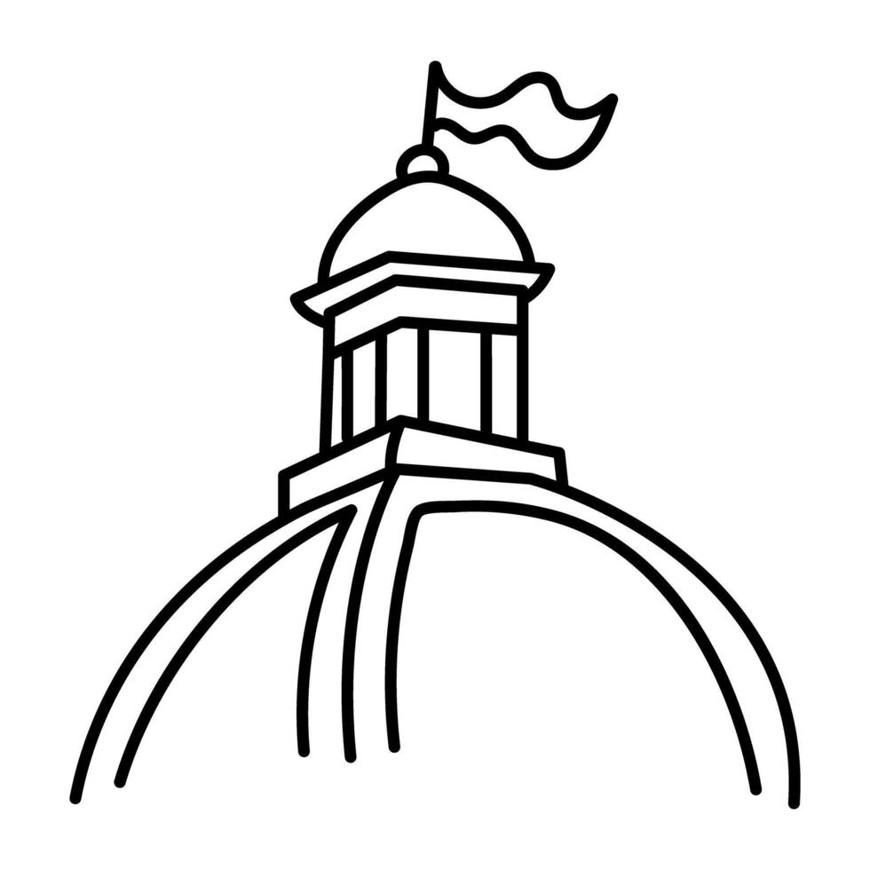 WebJardin du luxembourg icon in doodle style vector
