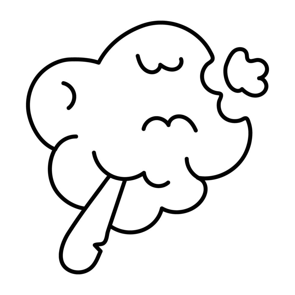 Cotton candy icon in doodle style vector