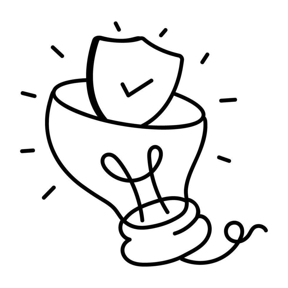 A hand drawn icon of indemnity vector