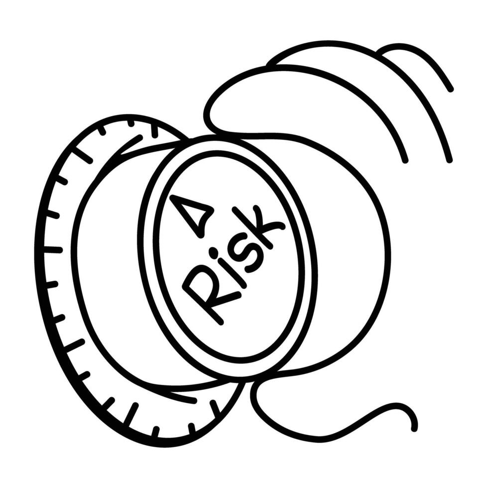 A hand drawn icon in risk management vector