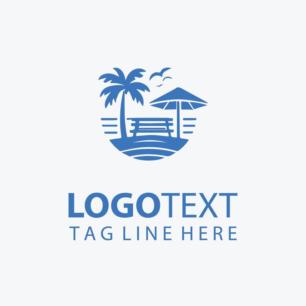 Ocean View Oasis pool logo vector