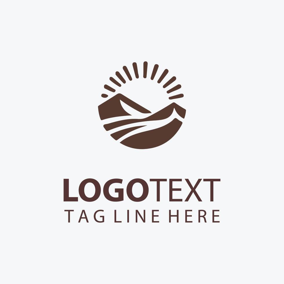 Dusty Dawn desert logo vector