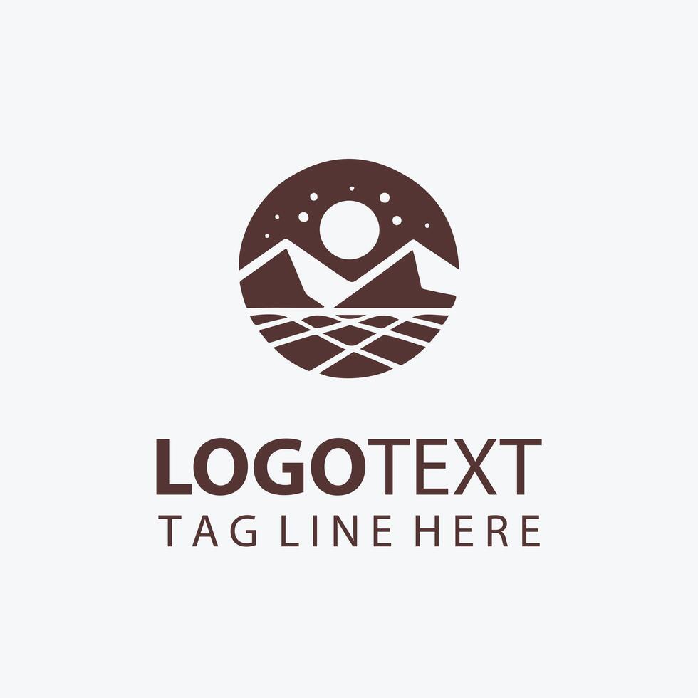 Oasis Mirage desert logo vector