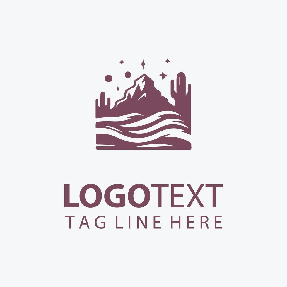 Golden Mirage desert logo vector