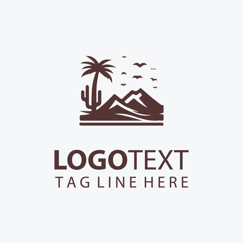 Golden Mirage Desert Logo vector