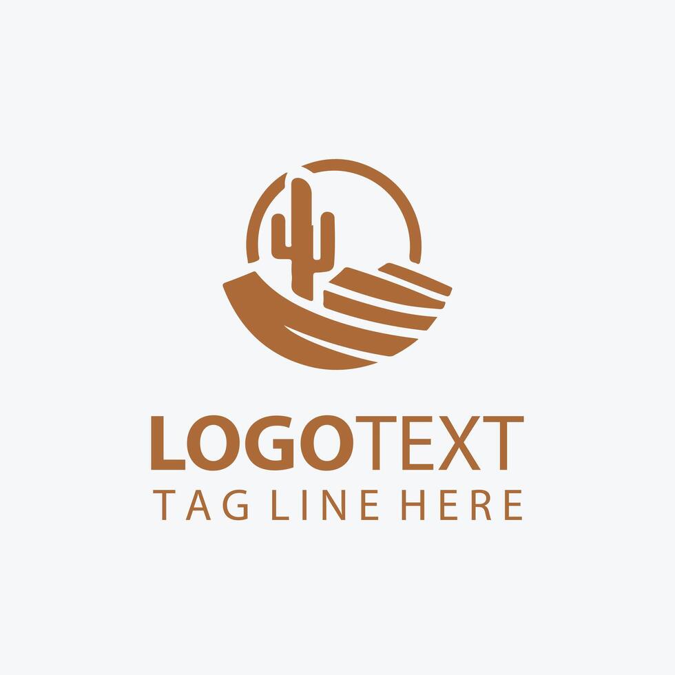 cactus mountain logo vector
