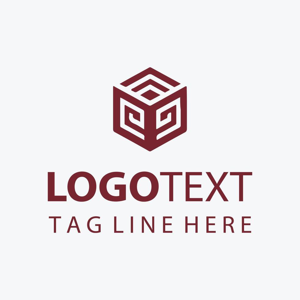 Cube Box Vault Logo vector