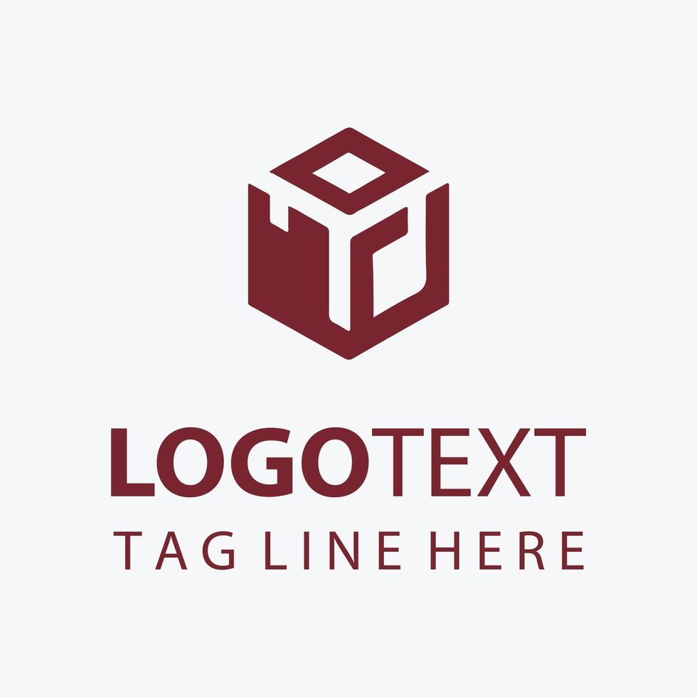 Cube Box Vortex Logo vector