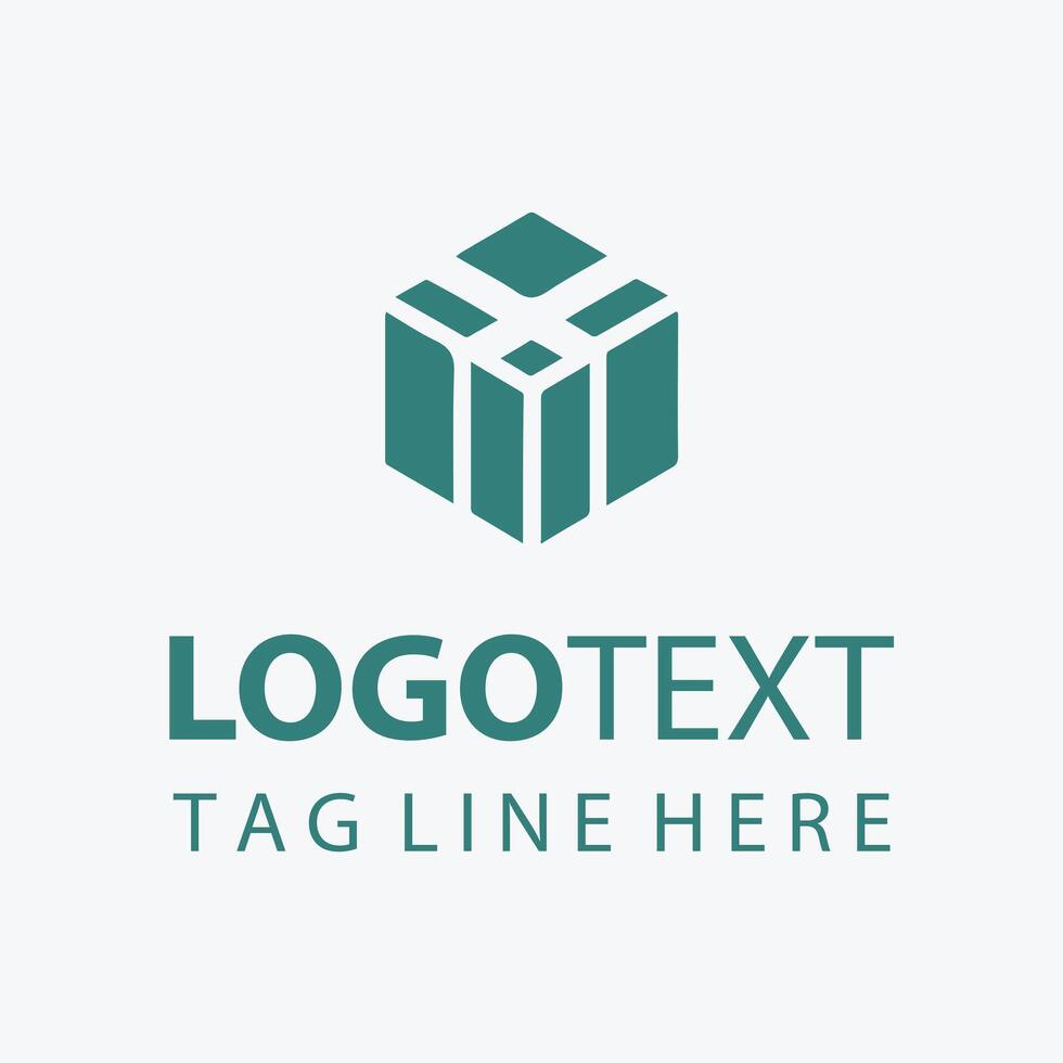 Box Tech Cube Logo Design vector
