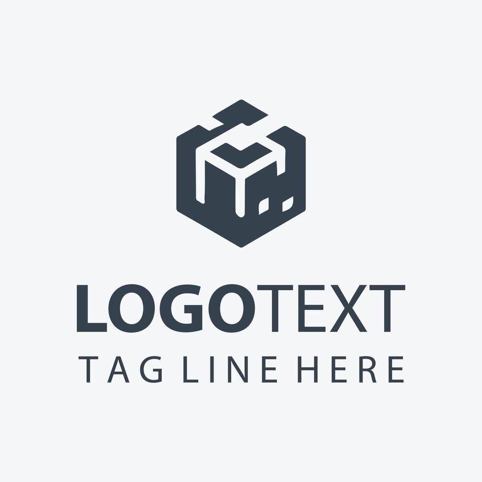 Cube Box Visionary Logo vector