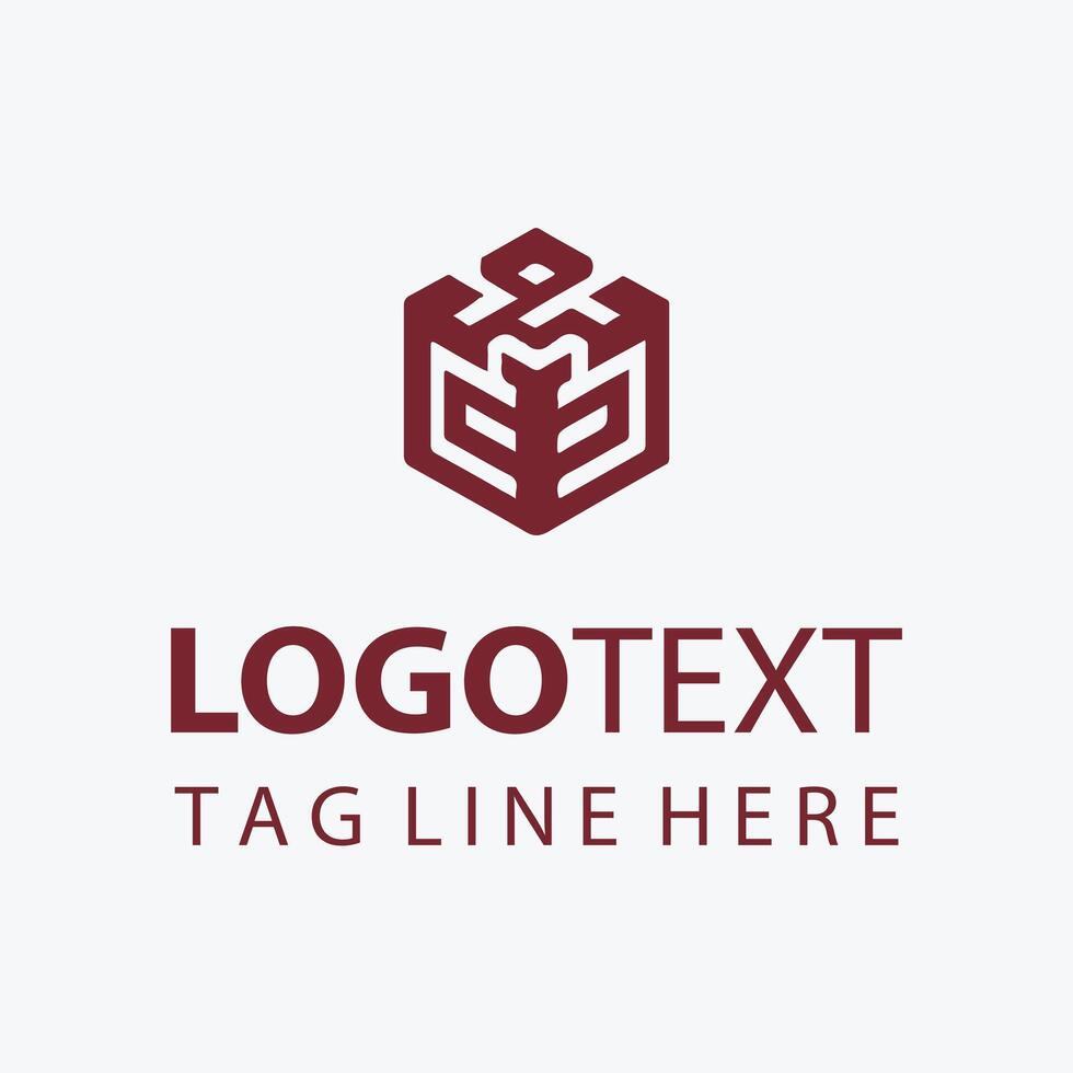 Cube Box Tech Logo vector