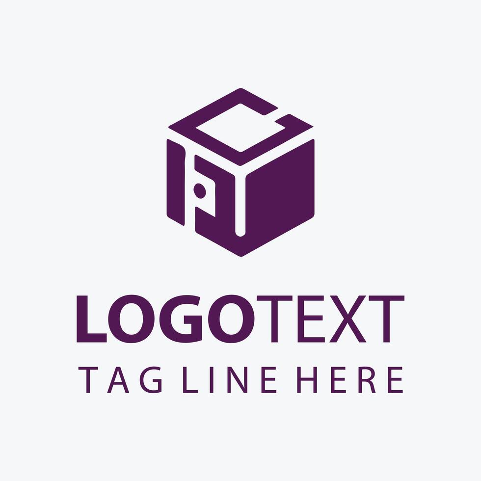 Edge Cube Box Logo Design vector