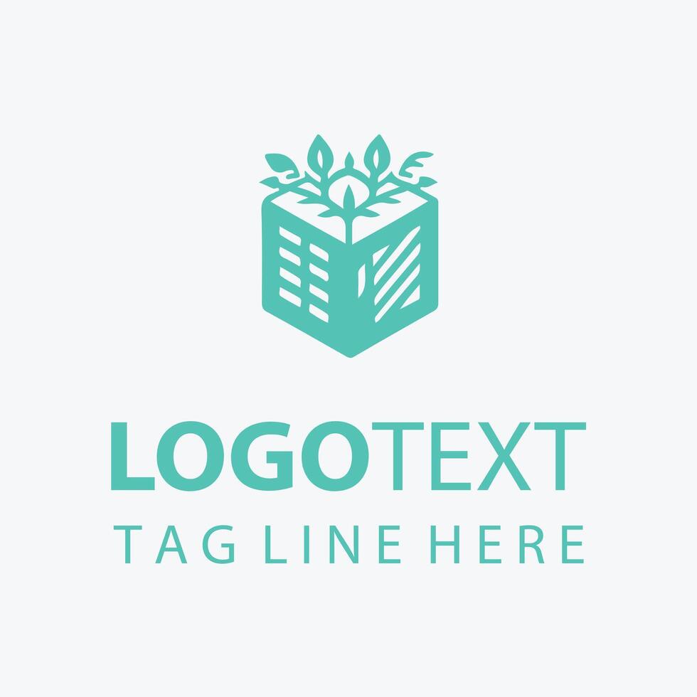 Boxed Cube Logo Design vector
