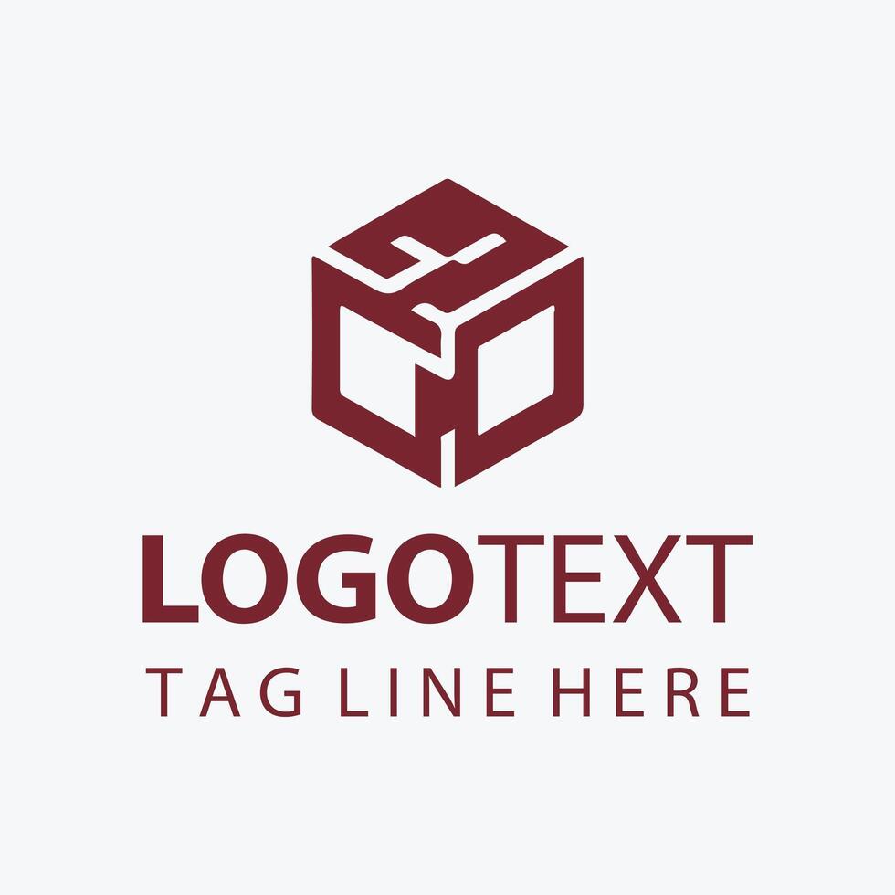 Box Cube Logo Design vector