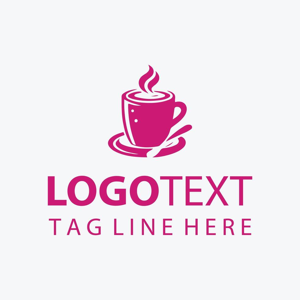 Coffee Shop Logo with Light Bulb and Heart vector