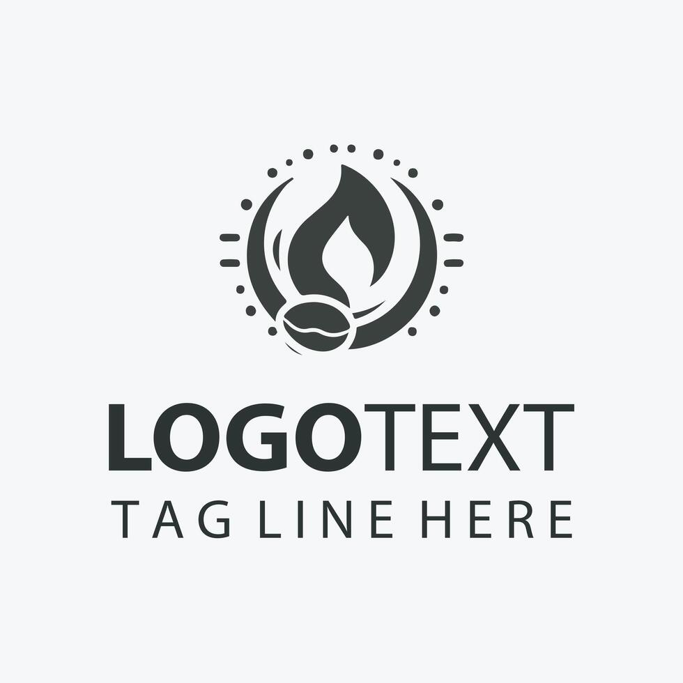Coffee Logo with Light Bulb and Heart vector