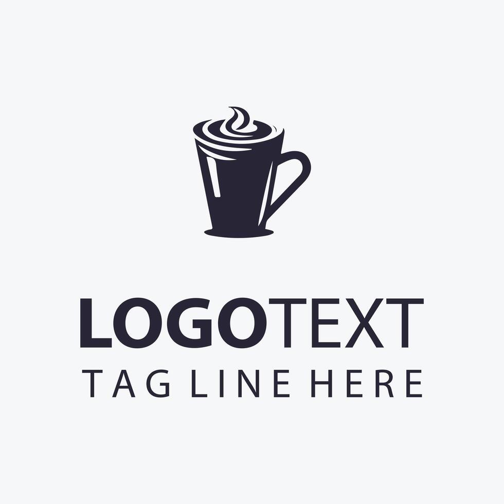 Steaming Cup of Coffee Logo Design vector