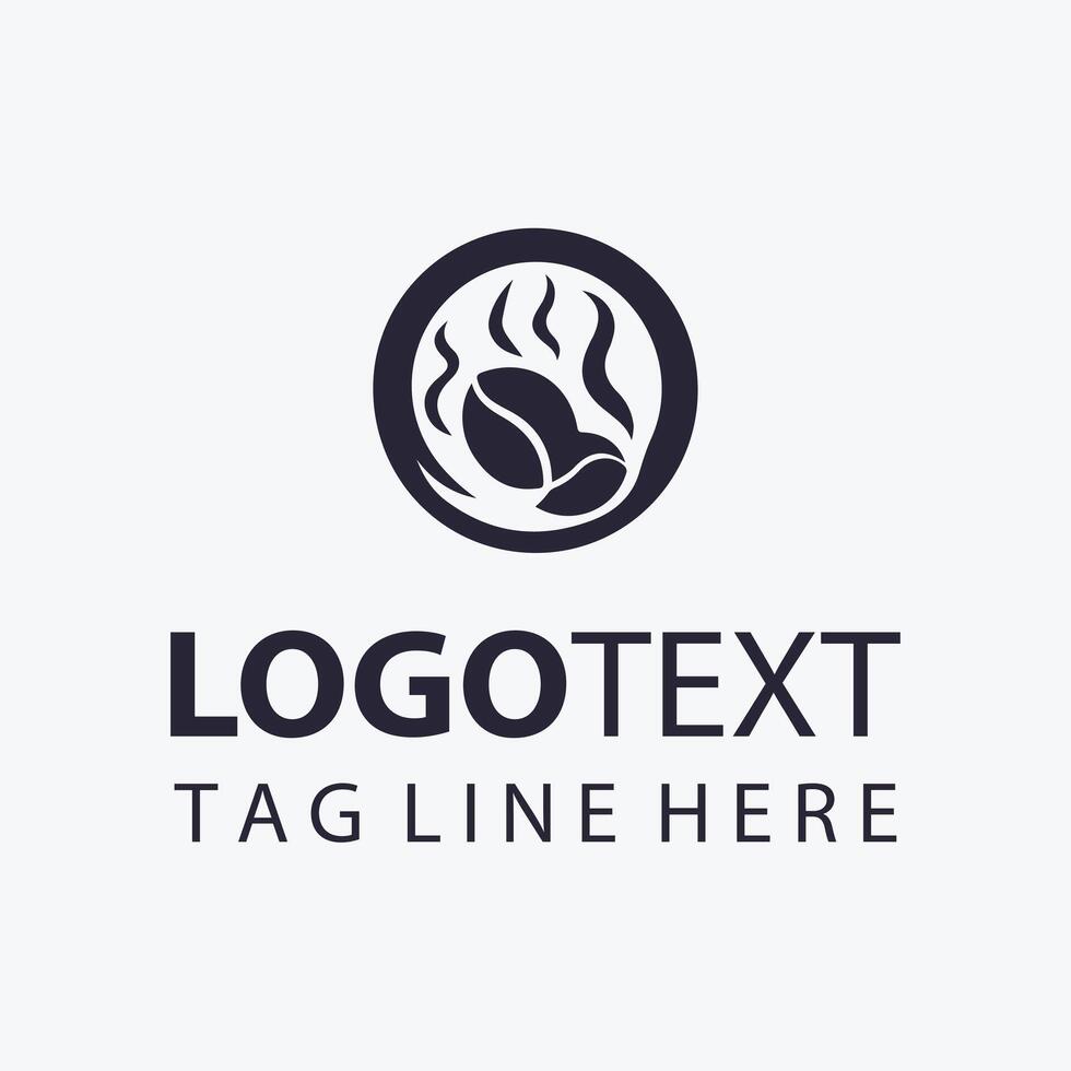 Premium Coffee Bean Logo Design for Cafes and Coffee Shops vector