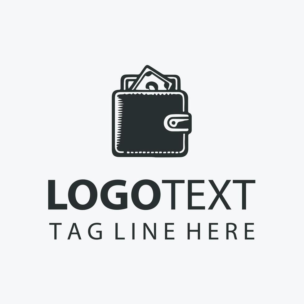 Cash Link Wallet Money Logo vector