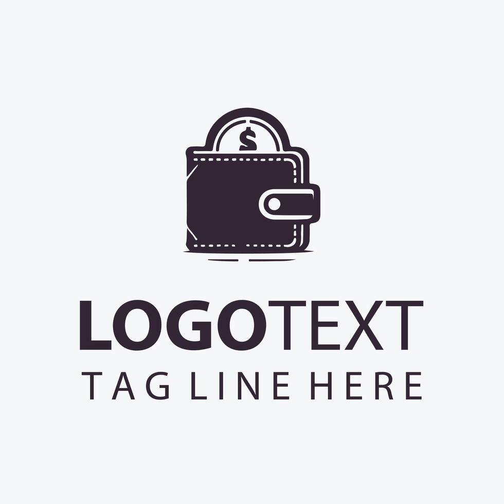 Fast Block Wallet Money Logo vector