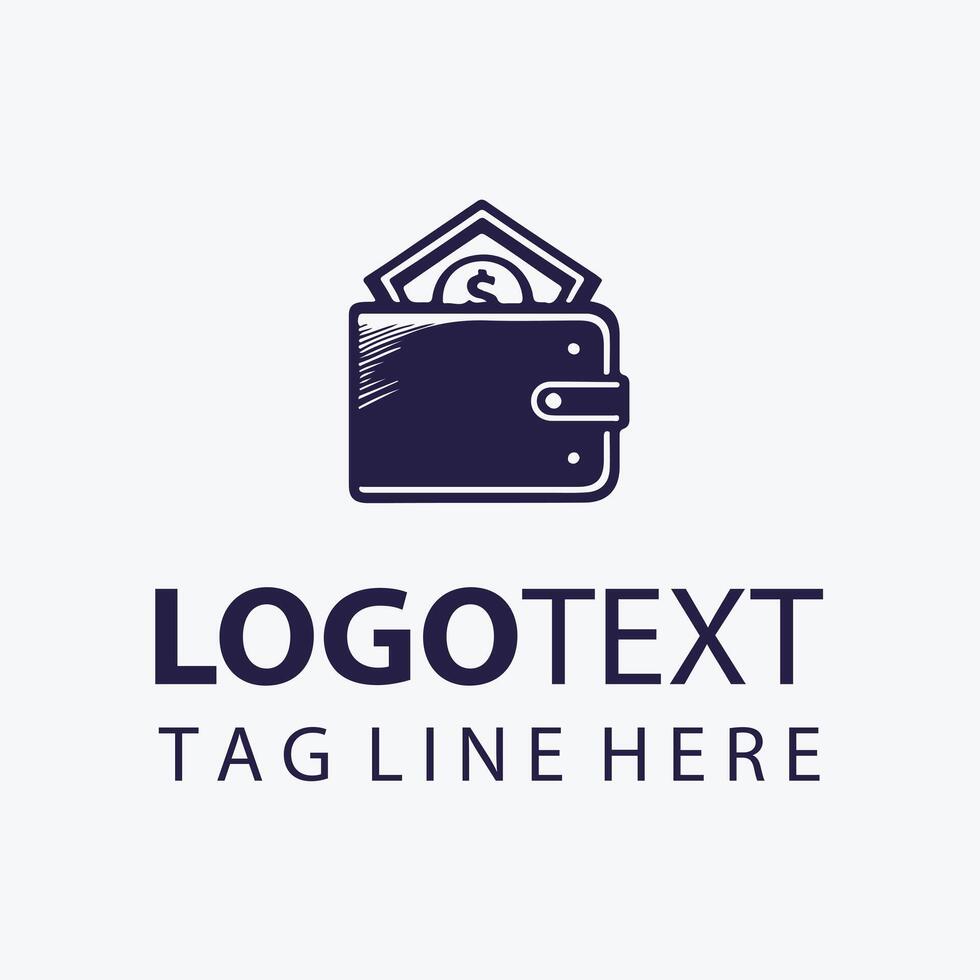 Wallet Box Wallet Money Logo vector
