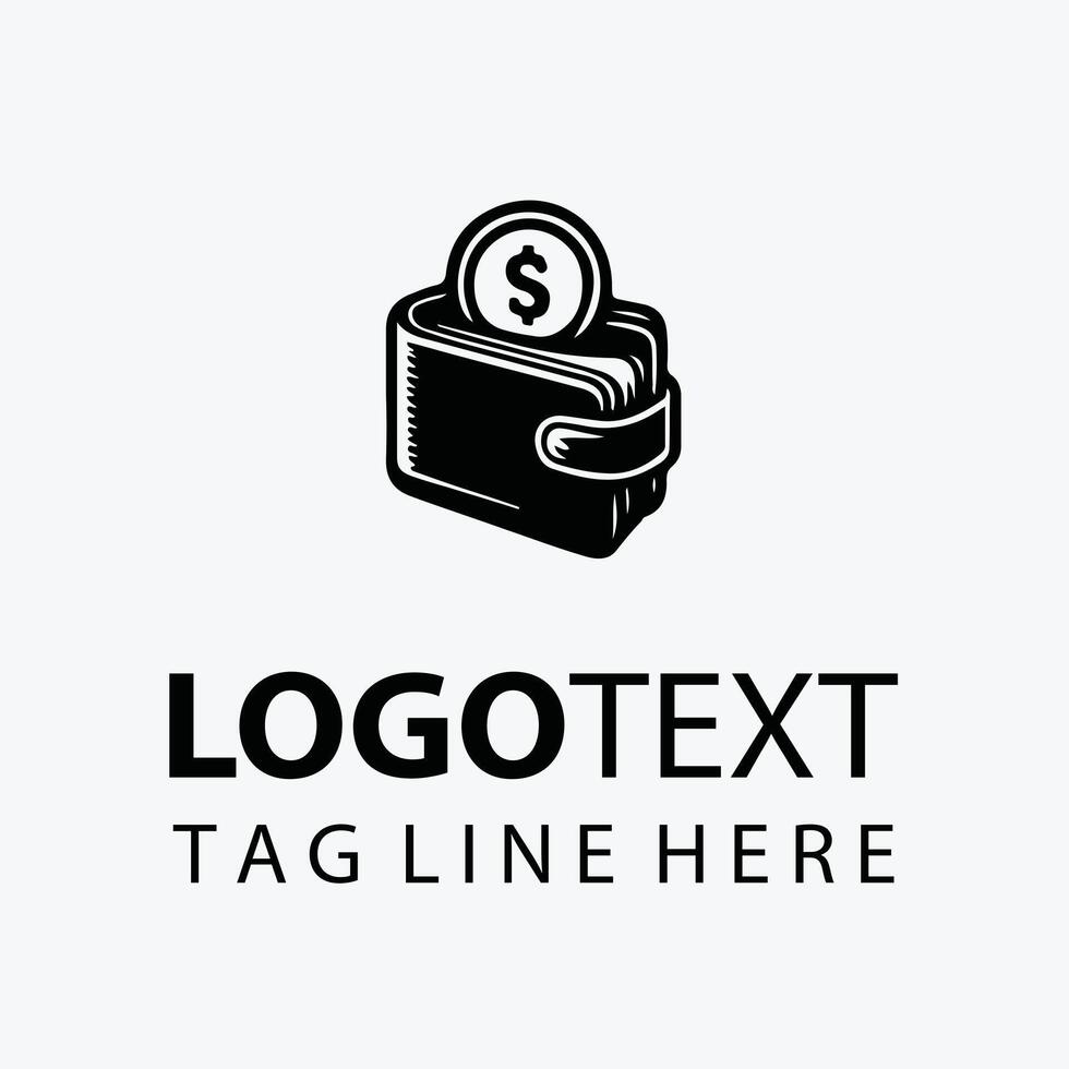Block Nest Wallet Money Logo vector
