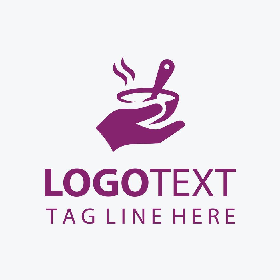 bowl hand logo vector