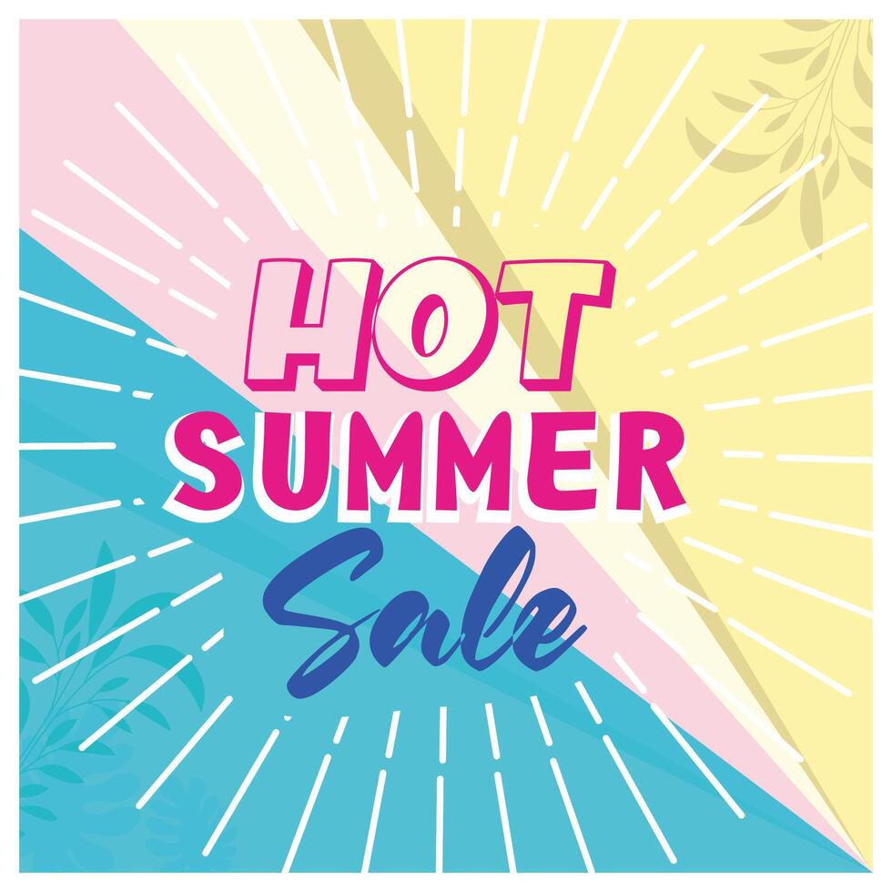 Summer sale. A bright and shiny day. Summer concept. Flat illustration. vector