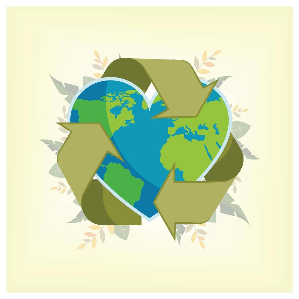Save the earth and the environment. Be environmentally friendly. Earth Day concept. Flat illustration. vector