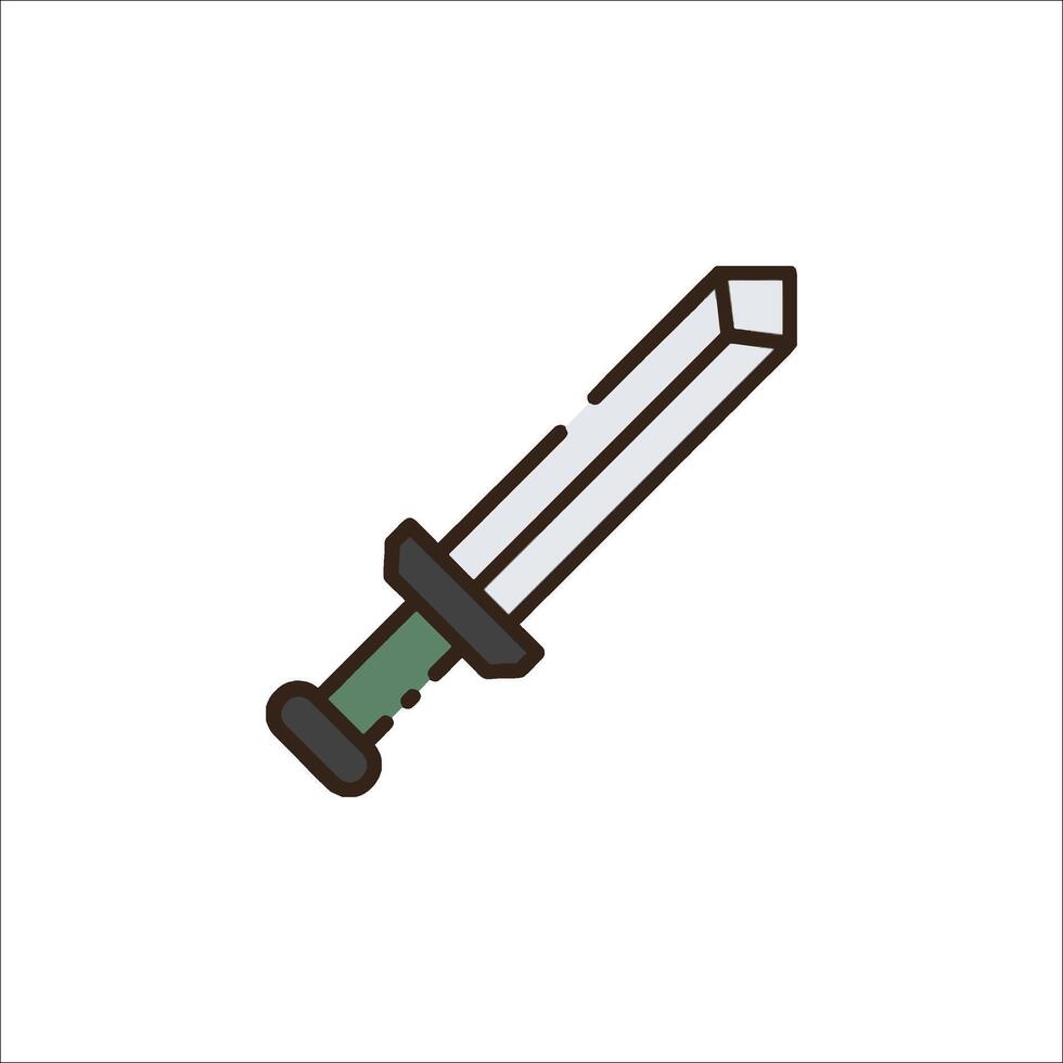 A sword icon on a white background vector