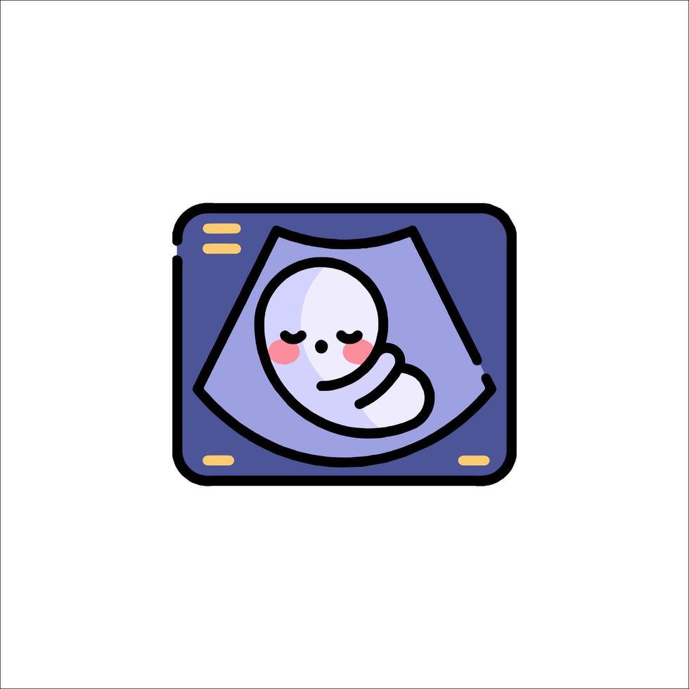 A baby in a womb icon vector