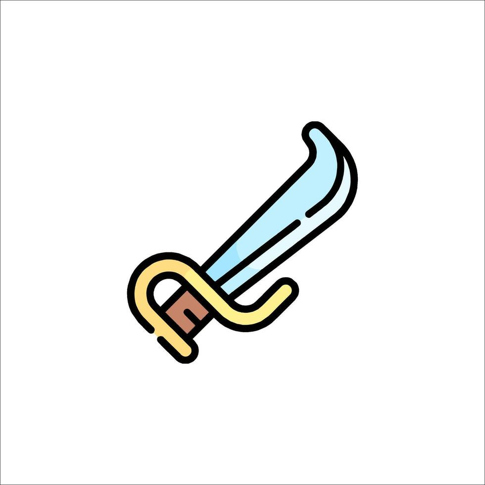 A sword icon with a handle and a blade vector