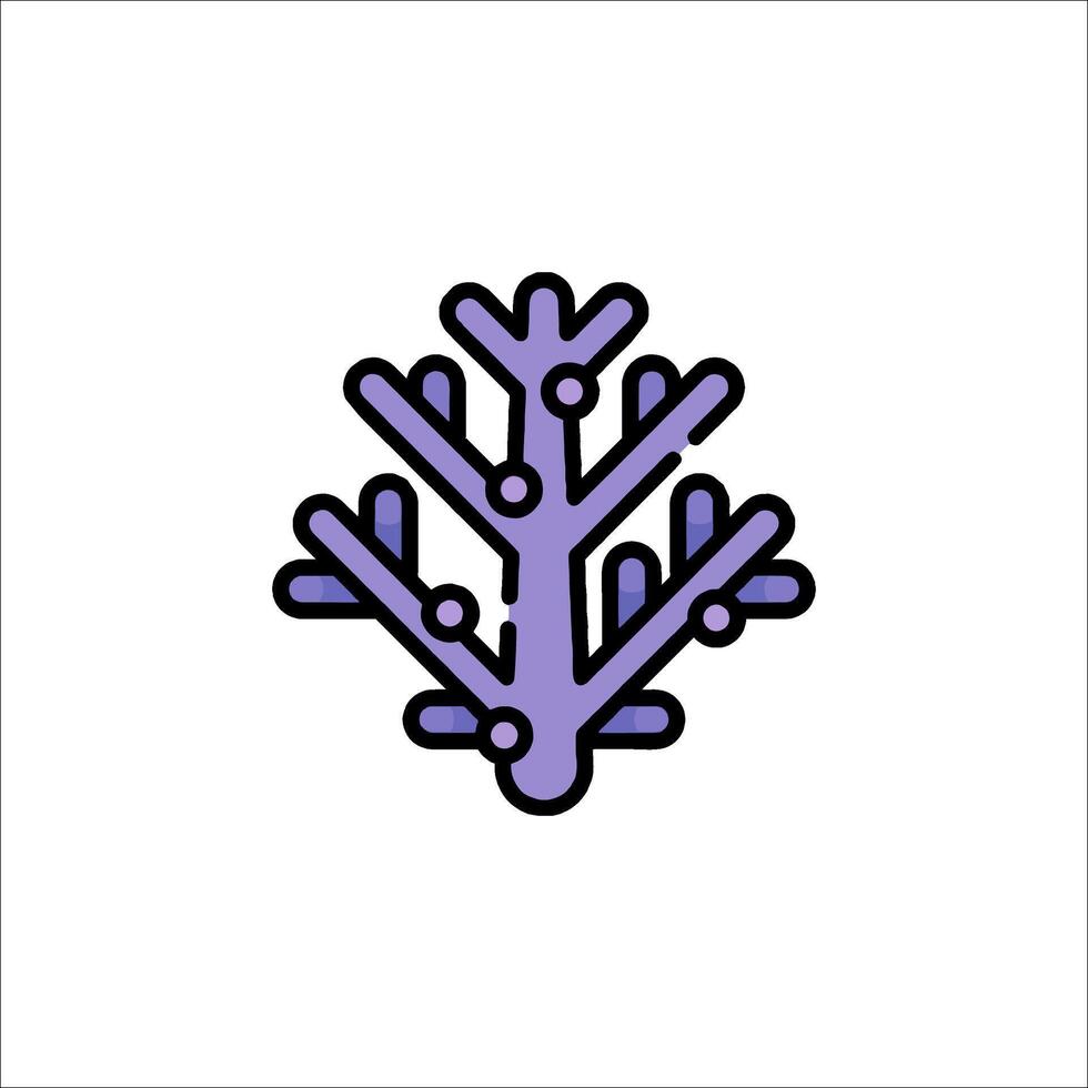 A purple plant icon on a white background vector